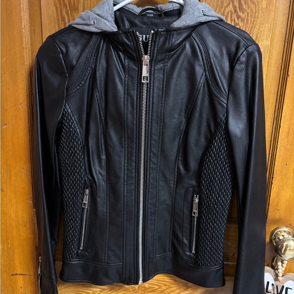 Brand NWOT Guess Leather Style Jacket